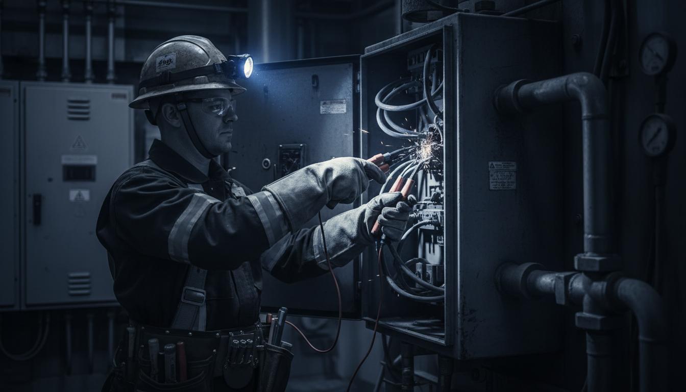 Technician working
